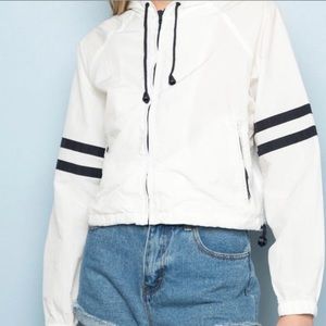 brandy Melville white windbreaker